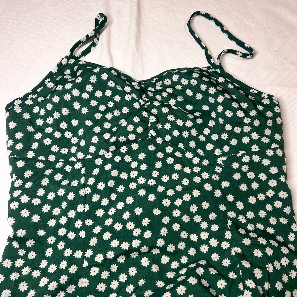 Midi Green Flower Dress